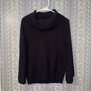 Jeanne Pierre 100% cotton black sweater, Medium